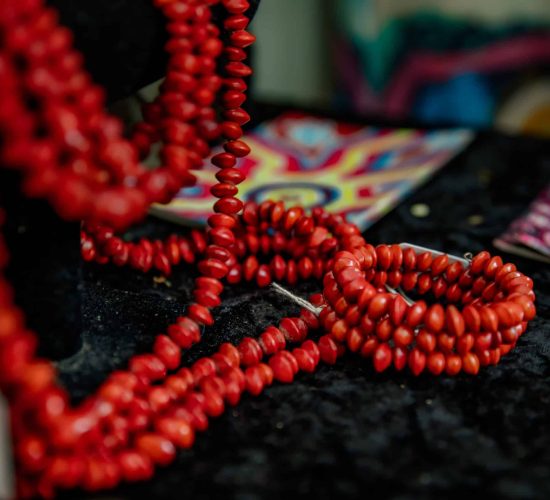 Red seed bead jewelry